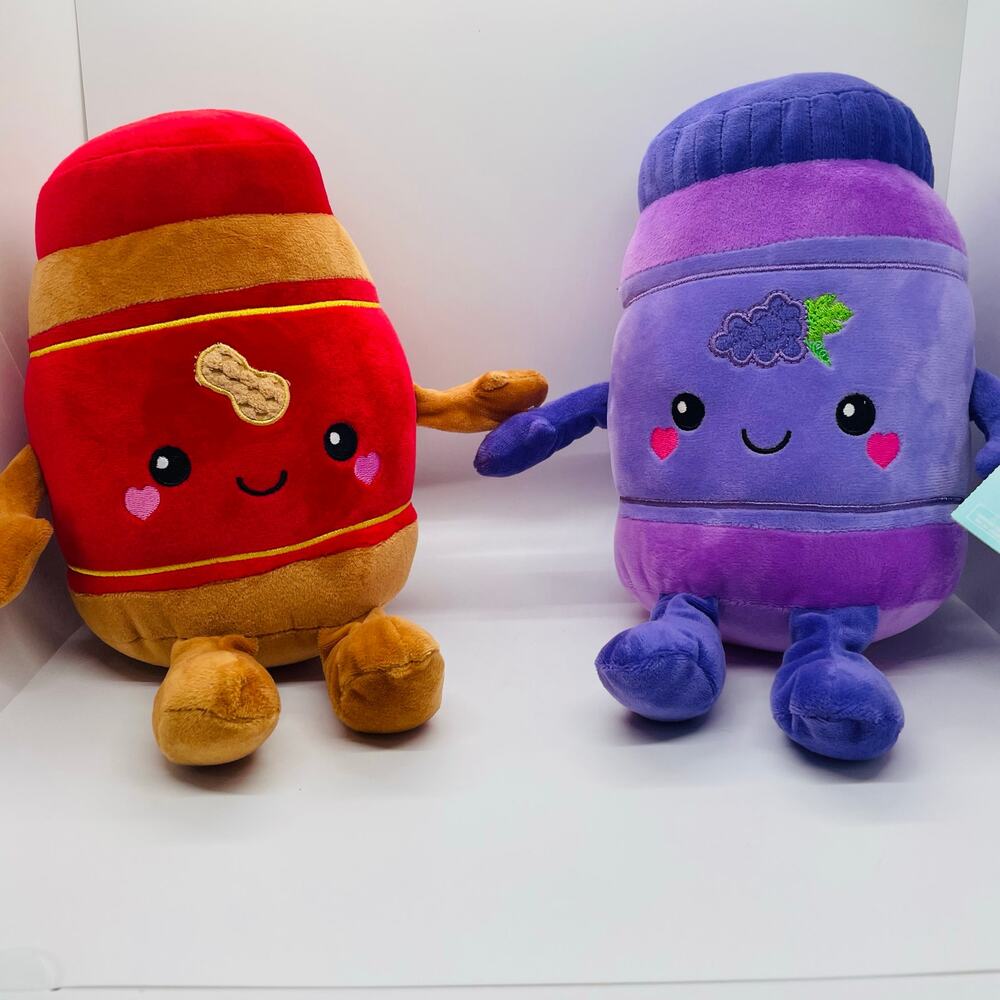 Hug Me Peanut Butter And Jelly 8" PB&J Play Right Plush NEW